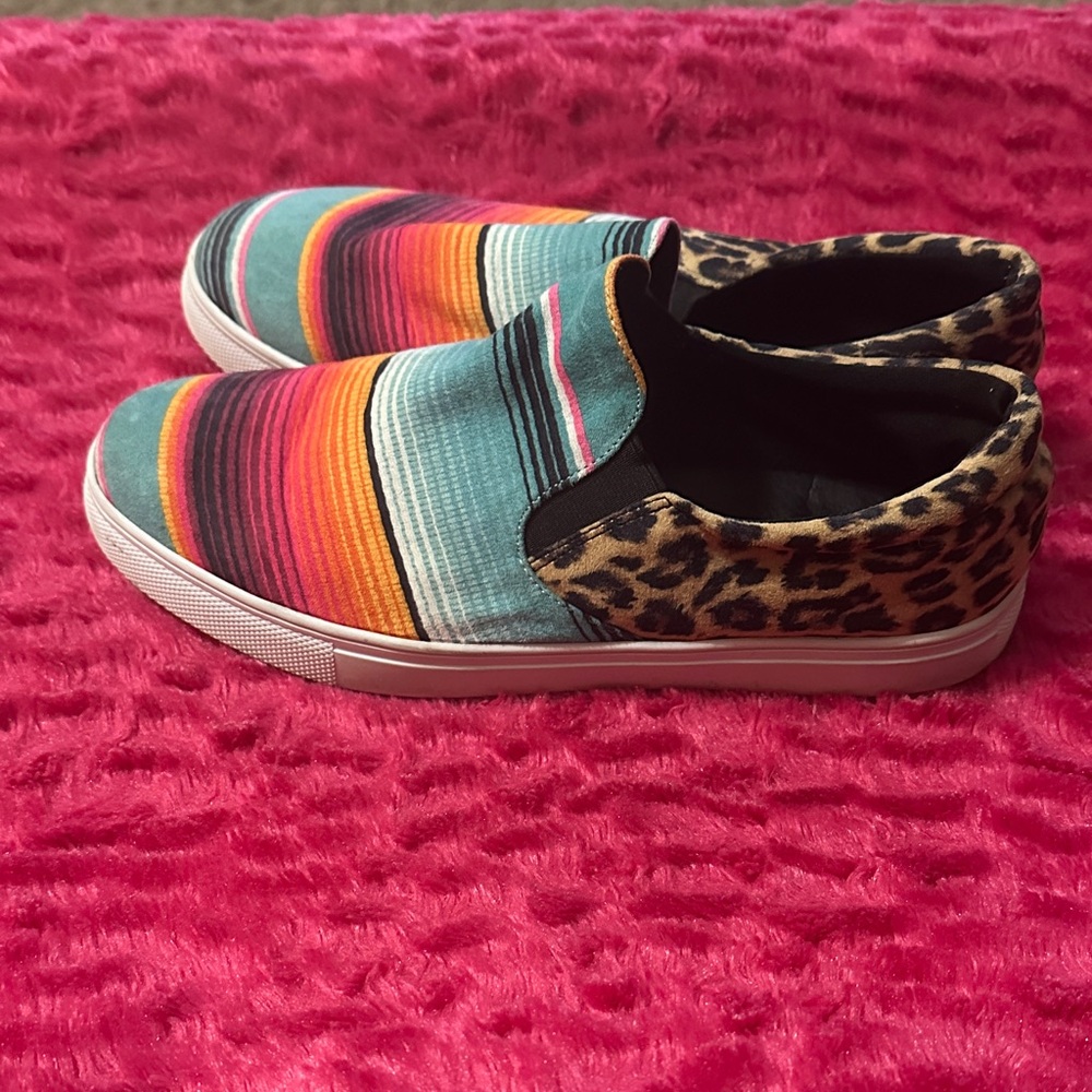 Crazy Train Multicolor Leopard Slip-On Sneakers - Picture 5 of 5